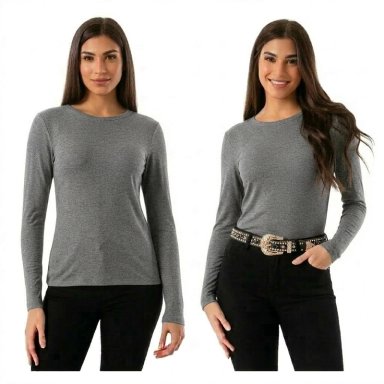 PACK 4 POLERAS CUELLO REDONDO PARA MUJER - PRIMERA CAPA CON FIBRA DE BAMBU - 3