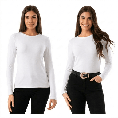 PACK 4 POLERAS CUELLO REDONDO PARA MUJER - PRIMERA CAPA CON FIBRA DE BAMBU - 5