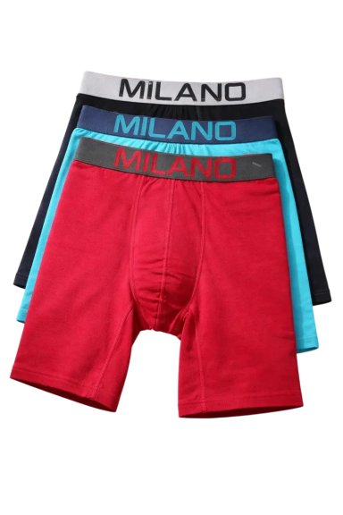 X6 BOXER LARGO DE ALGODON PARA HOMBRE - PIERNA LARGA - 3