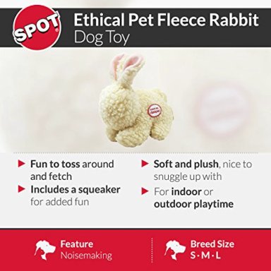 PELUCHE EN DISEÑO DE CONEJO DE FORRO POLAR PARA PERROS - 3
