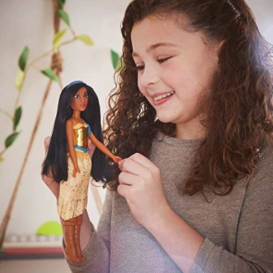 MUÑECA DISNEY PRINCESA ROYAL SHIMMER POCAHONTAS MUÑECA DE MODA CON FALDA Y ACCESORIOS JUGUETE - 2