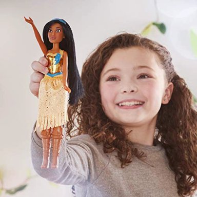 MUÑECA DISNEY PRINCESA ROYAL SHIMMER POCAHONTAS MUÑECA DE MODA CON FALDA Y ACCESORIOS JUGUETE - 3