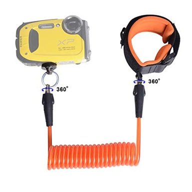 WATERPROOF ACTION CAMERA FLOATING HAND GRIP + STEEL-CORED ANTI-LOOSE DIVE WRIST STRAP SAFETY TETHER - 3