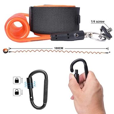 WATERPROOF ACTION CAMERA FLOATING HAND GRIP + STEEL-CORED ANTI-LOOSE DIVE WRIST STRAP SAFETY TETHER - 5