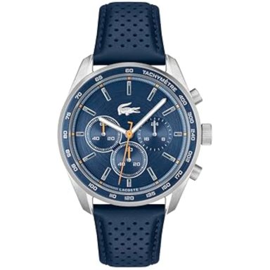 LACOSTE BOSTON - RELOJ CRONOGRAFO PARA HOMBRE ACERO INOXIDABLE CLASICO TAQUIMETRO RESISTENTE AL AGUA - 1