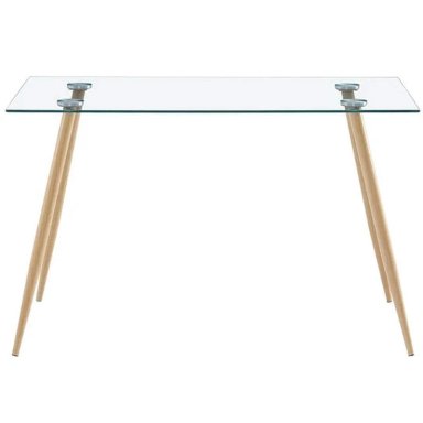 MESA PANDALINO VÍTREO 120X80 RECTANGULAR VIDRIO TEMPLADO DISEÑO NÓRDICO - 1