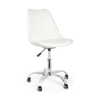 SILLA DE ESCRITORIO PANDALINO BLANCO TULIP ERGONÓMICA MODERNA DISEÑO NÓRDICO - 1