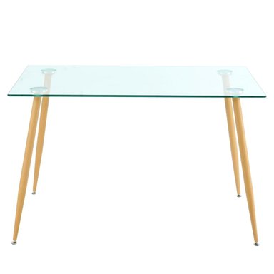 MESA PANDALINO RECTANGULAR VITREO 130X80 VIDRIO TEMPLADO DISEÑO NÓRDICO - 1