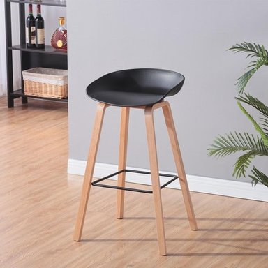 PACK 2 TABURETES BAR NORDICO VIGGO 75 CM | EXTERIOR NEGRO - 2