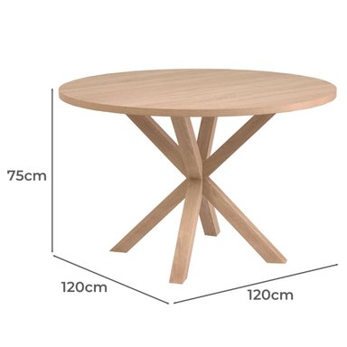 MESA REDONDA EQUIZ WOOD 120CM | COMEDOR U OFICINA - 2