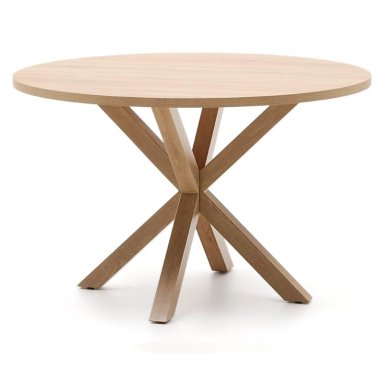 MESA REDONDA EQUIZ WOOD 100CM | PATAS X | COMEDOR U OFICINA - 1