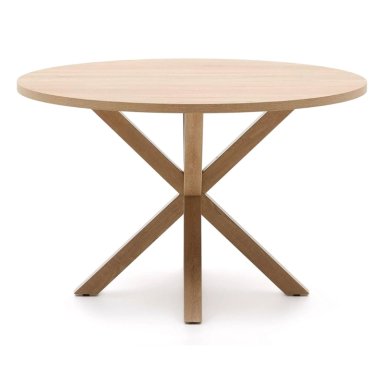 MESA REDONDA EQUIZ WOOD 100CM | PATAS X | COMEDOR U OFICINA - 2