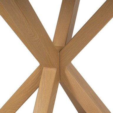 MESA REDONDA EQUIZ WOOD 100CM | PATAS X | COMEDOR U OFICINA - 3