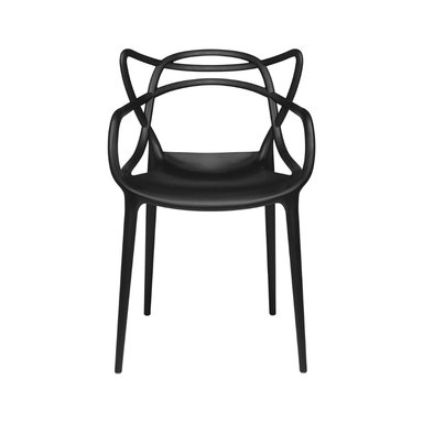 COMEDOR MESA REDONDA SHANNA 100CM + 4 SILLAS MASTERS NEGRO - 7