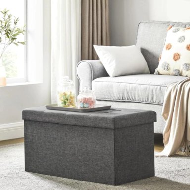 BAUL BANQUETA TAKOMA GRIS | PLEGABLE CON ALMACENAJE - 1