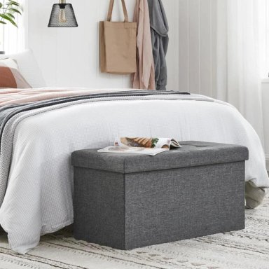 BAUL BANQUETA TAKOMA GRIS | PLEGABLE CON ALMACENAJE - 2