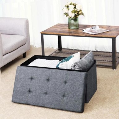 BAUL BANQUETA TAKOMA GRIS | PLEGABLE CON ALMACENAJE - 4