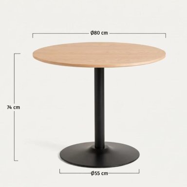 MESA REDONDA LETTA NORDICA 80CM | METAL & MDF - 2