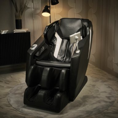 SILLÓN MASAJES RELAN R3000 1 CUERPO NEGRO SEGUNDA GENERACIÓN RECLINABLE CON GRAVEDAD ZERO - 2