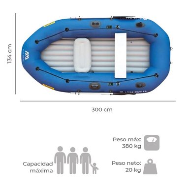 BOTE INFLABLE CLÁSICO + MOTOR ELÉCTRICO / AQUA MARINA - 2