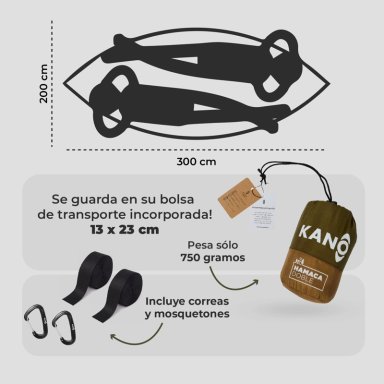 HAMACA DOBLE FRAY JORGE / HAMACA CAMPING - 5