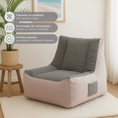 SILLON POUF / PUFF VELVET R2 ROSADO RELAN - 8