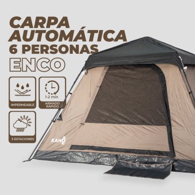 CARPA KANO PARA 6 PERSONAS ENCO CAMPING AUTOMÁTICA INSTANT IMPERMEABLE - 6