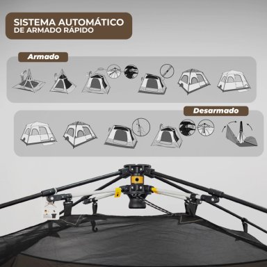 CARPA KANO PARA 6 PERSONAS ENCO CAMPING AUTOMÁTICA INSTANT IMPERMEABLE - 10