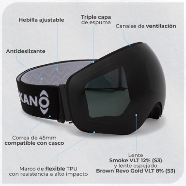 ANTIPARRAS GAFAS DE NIEVE PRORIDER SKI SNOWBOARD KANO - 4