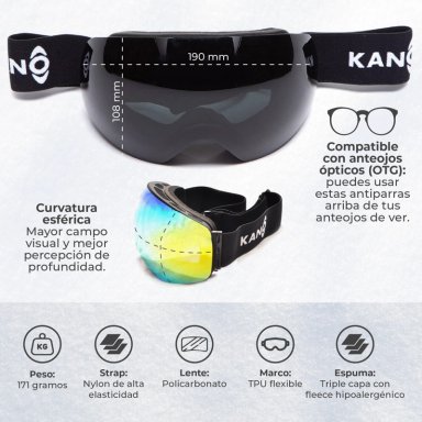 ANTIPARRAS GAFAS DE NIEVE PRORIDER SKI SNOWBOARD KANO - 8