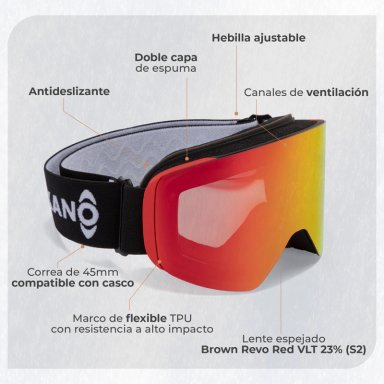 ANTIPARRAS GAFAS DE NIEVE MAGNÉTICAS FIRE SKI SNOWBOARD KANO - 4