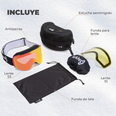 ANTIPARRAS GAFAS DE NIEVE MAGNÉTICAS FIRE SKI SNOWBOARD KANO - 6
