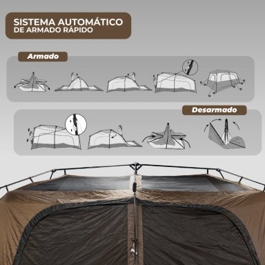 CARPA KANO PARA 10 PERSONAS BAKER CAMPING AUTOMÁTICA INSTANT IMPERMEABLE - 9