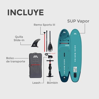 STAND UP PADDLE INFLABLE VAPOR 10’4″ AQUA MARINA - 3