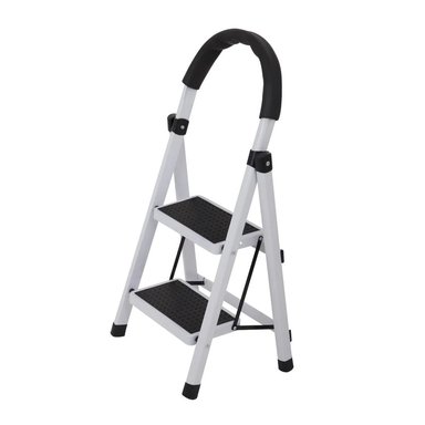 ESCALERA HALTEN TABURETE PLEGABLE 2 PELDAÑOS ANTIDESLIZANTES - 1