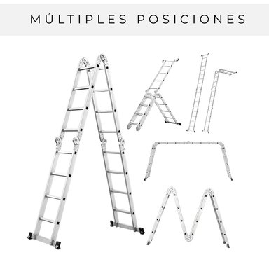 ESCALERA PLEGABLE HALTEN MULTIPROPÓSITO 16 PELDAÑOS - 5