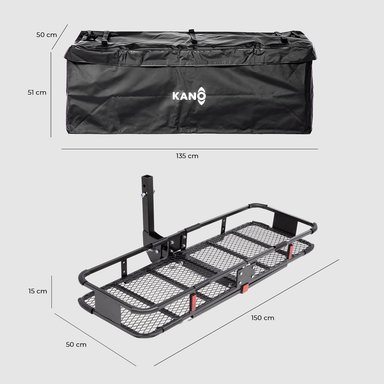 PARRILLA PORTAEQUIPAJE CON BOLSO SECO KANO PARA ENGANCHE - 3