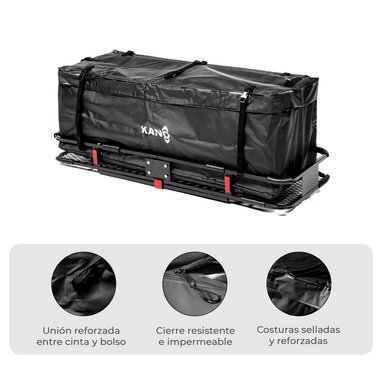 PARRILLA PORTAEQUIPAJE CON BOLSO SECO KANO PARA ENGANCHE - 5