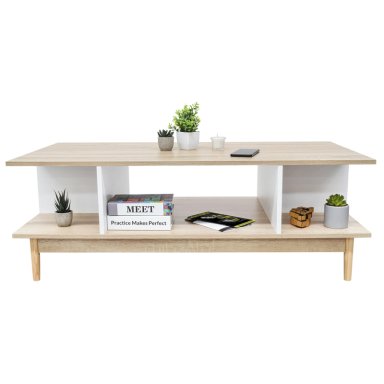 MESA CENTRO RELAN TOP LIVING BARI RECTANGULAR LATERAL NÓRDICA MADERA - 7