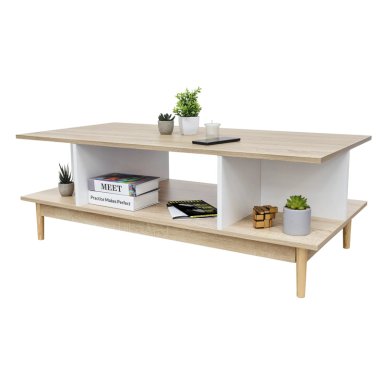 MESA CENTRO RELAN TOP LIVING BARI RECTANGULAR LATERAL NÓRDICA MADERA - 9