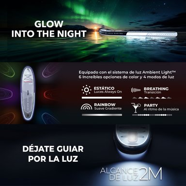 STAND UP PADDLE CON LUCES AQUA MARINA GLOW SUP INFLABLE - 5