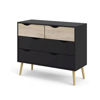 CÓMODA RELAN NEGRO VELADOR TOP LIVING ALOE CAJONERA - 7