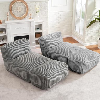 SILLÓN POUF / PUFF PLEGABLE RELAN OTTO CON APOYAPIES - 4