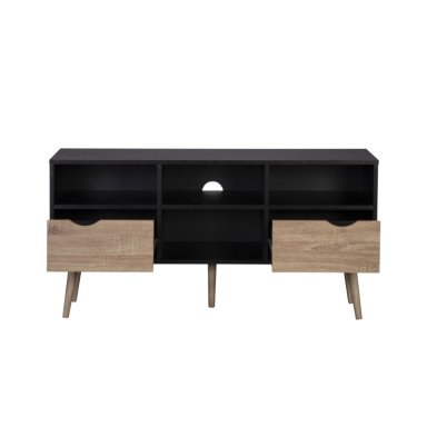 RACK DE TV TOP LIVING BOLONIA BLACK CON CAJONES NÓRDICO - 8
