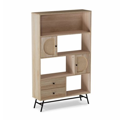 ESTANTE LIBRERO DE RATÁN TOP LIVING JAIPUR CON CAJONES - 1