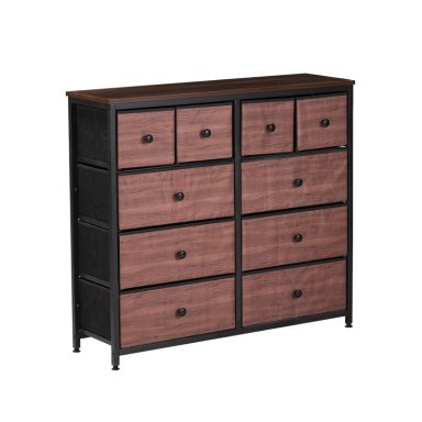 COMODA CAJONERA CON 10 CAJONES ANSHAN SIMIL MADERA Y METAL - 1