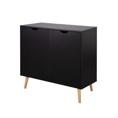 BAR BUFFET SIDNEY BLACK RELAN ESTILO NORDICO CON 2 PUERTAS COLOR NEGRO- - 8