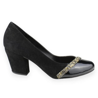 ZAPATO EXS FIESTA GAMUZA NEGRO - 1