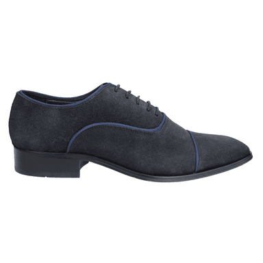 ZAPATO VERSACE 1969 FORMAL GAMUZA AZUL MARINO - 1