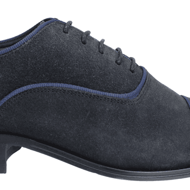 ZAPATO VERSACE 1969 FORMAL GAMUZA AZUL MARINO - 4